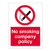 No Smoking Company Policy Sign